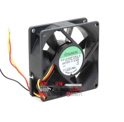   8CM KD1208PTBX-6 12V 4.6W 8025 three-wire speed measuring       #T10