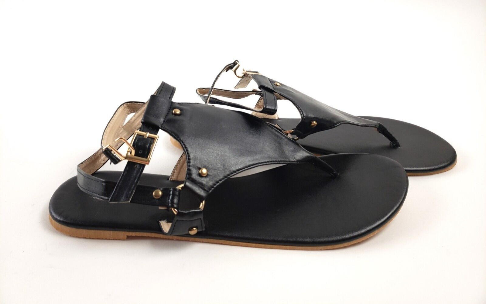 APL Sandalo con perizoma da donna nero borchie Rosy taglia 10 5 M