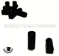 Accordion Bass Buttons Pistons Black Plain 7.5x17.5 mm
