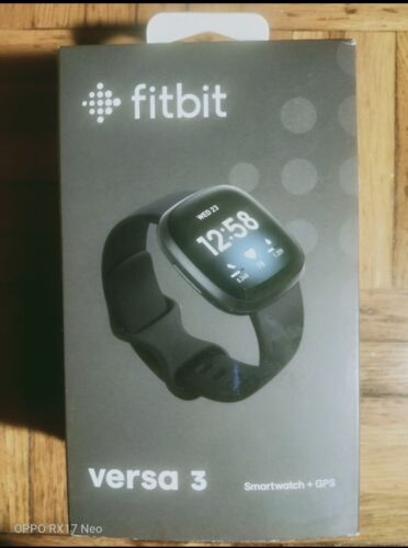 Smartwatch Fitbit Versa 3 Attività Fitness Tracker HRM GPS sonno nero - Foto 1 di 4