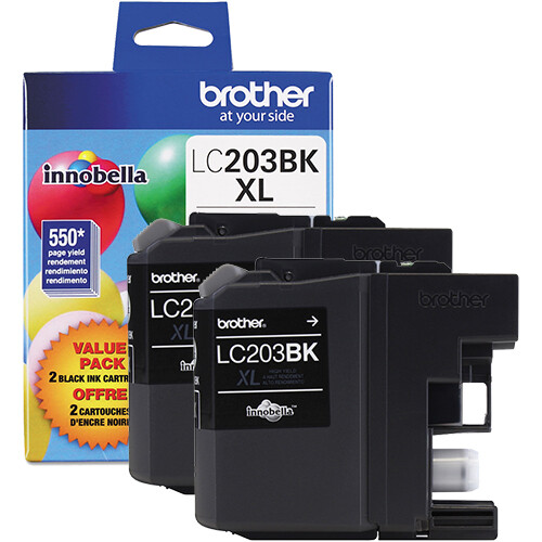 Brother MFCJ485DW (LC2032PKS) Black High Yield Ink Cartridge (2x550