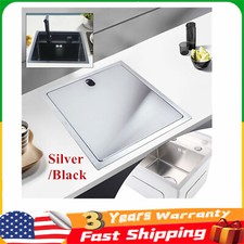 Hidden Kitchen Bar Sink Stainless Steel Sink Single Bowl w/Faucet Indoor Outdoor