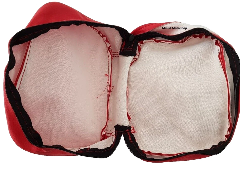 🚩 Rear fender bag for Honda xr200 xr250 xr400 xr600 xr500 xr650 red leather - Image 4 of 4