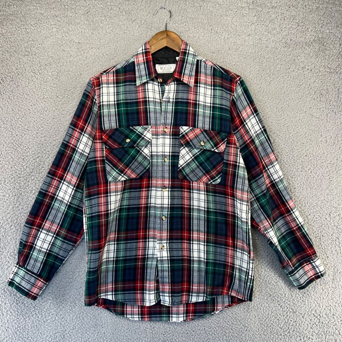 Vintage Sears Flannel Shirt Mens Small Red White Checkered Vintage Sears Flannel Shirt Mens Small Red White Checkered
