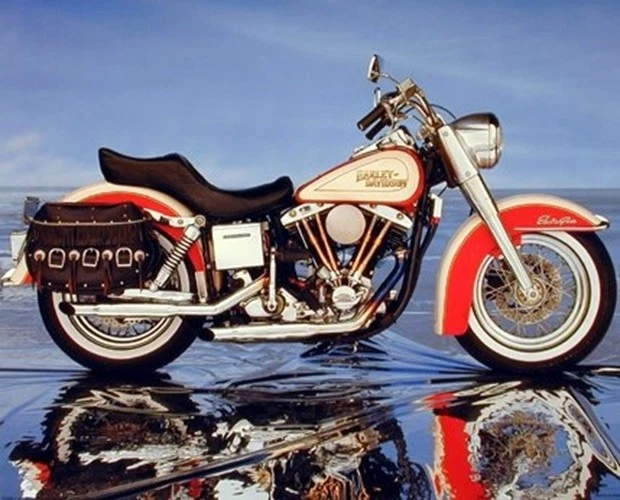 Harley Davidson Vintage Electra Glide Classic Motorcycle Wall Art