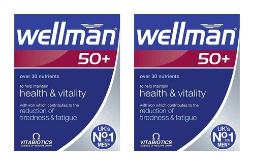 2 X Vitabiotics Wellman 50+ Plus Advanced Vitamin and Mineral Supplement 30 Tabs