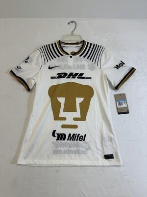 New Women s Nike Pumas UNAM 2022/23 Home Soccer Jersey Size M DJ7783-101