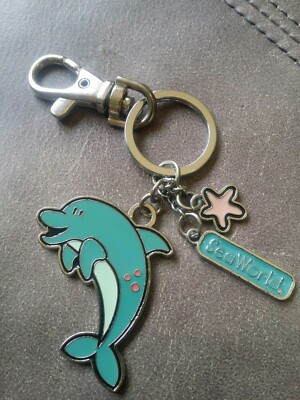 Seaworld Chain Seaworld Silver Tone Enamel Dolphin Starfish Logo Metal Key Chain | eBay
