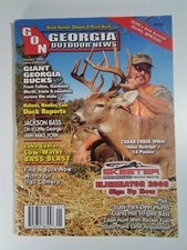 Georgia Outdoor News Mag Vtg 2008 Rare Bass Fish Deer Rudolph Coleman Coon Dog