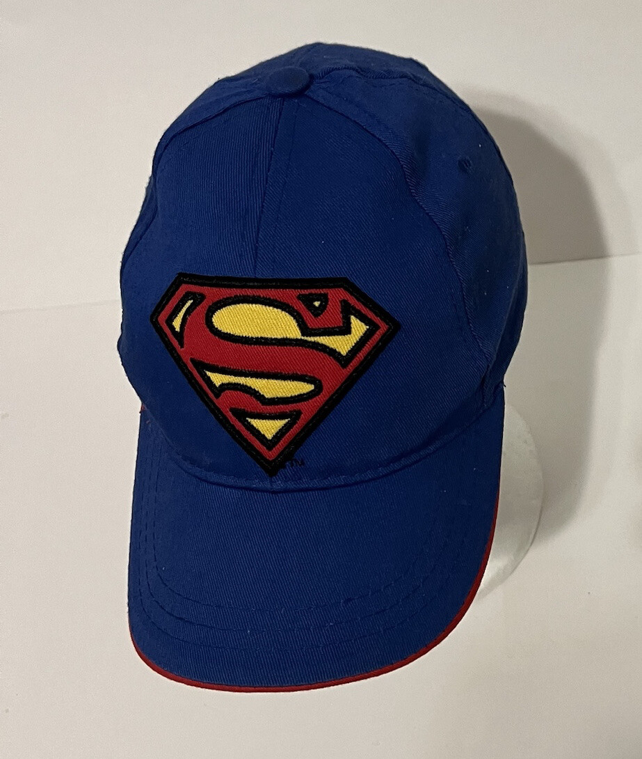 Superman Baseball Cap Hat Youth Adjustable OSFM Blue DC Warner Boys