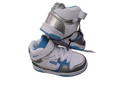 BNWT Little Girls Sz 11 Rivers Doghouse Brand Blue White High Top Jogger Shoes
