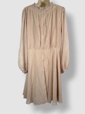 DKNY Women's Balloon Sleeve Ruffled W/Belt Dress DKNY Women's Balloon Sleeve Ruffled W/Belt Dress