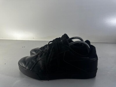 Reebok Damen Schwarz Leder Schnürschuhe Laufen Turnschuhe Schuhe UK 7 EUR 40,5 -E8