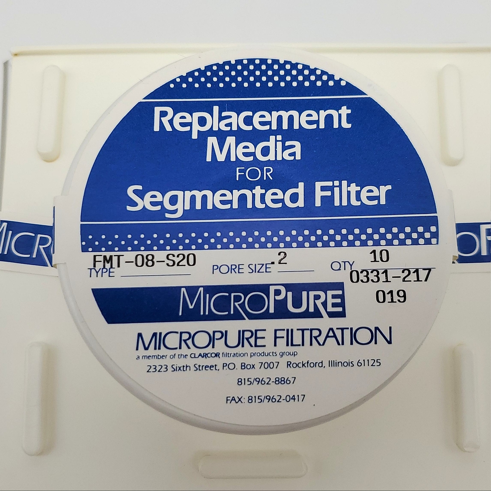 MicroPure FMT-08-S20 Replacement Filter Media for PSF-0802 PSF-0804 More 10 Pack