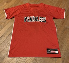 Under Armour Men's Wraglers Baseball Jersey Sz. Small NEW RED