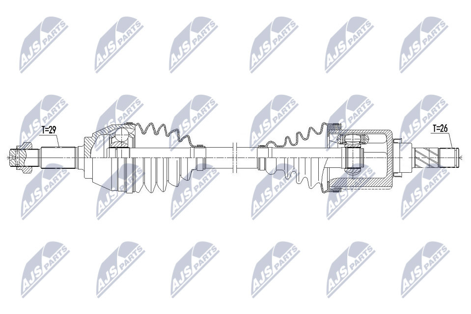 NTY NPW-NS-090 Drive Shaft for NISSAN