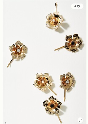 Anthropologie Crystal Flower Bobby Pin Set Bobby Pin GRAB BAG Custom Hairpin Set Choose Your Color  main image 2