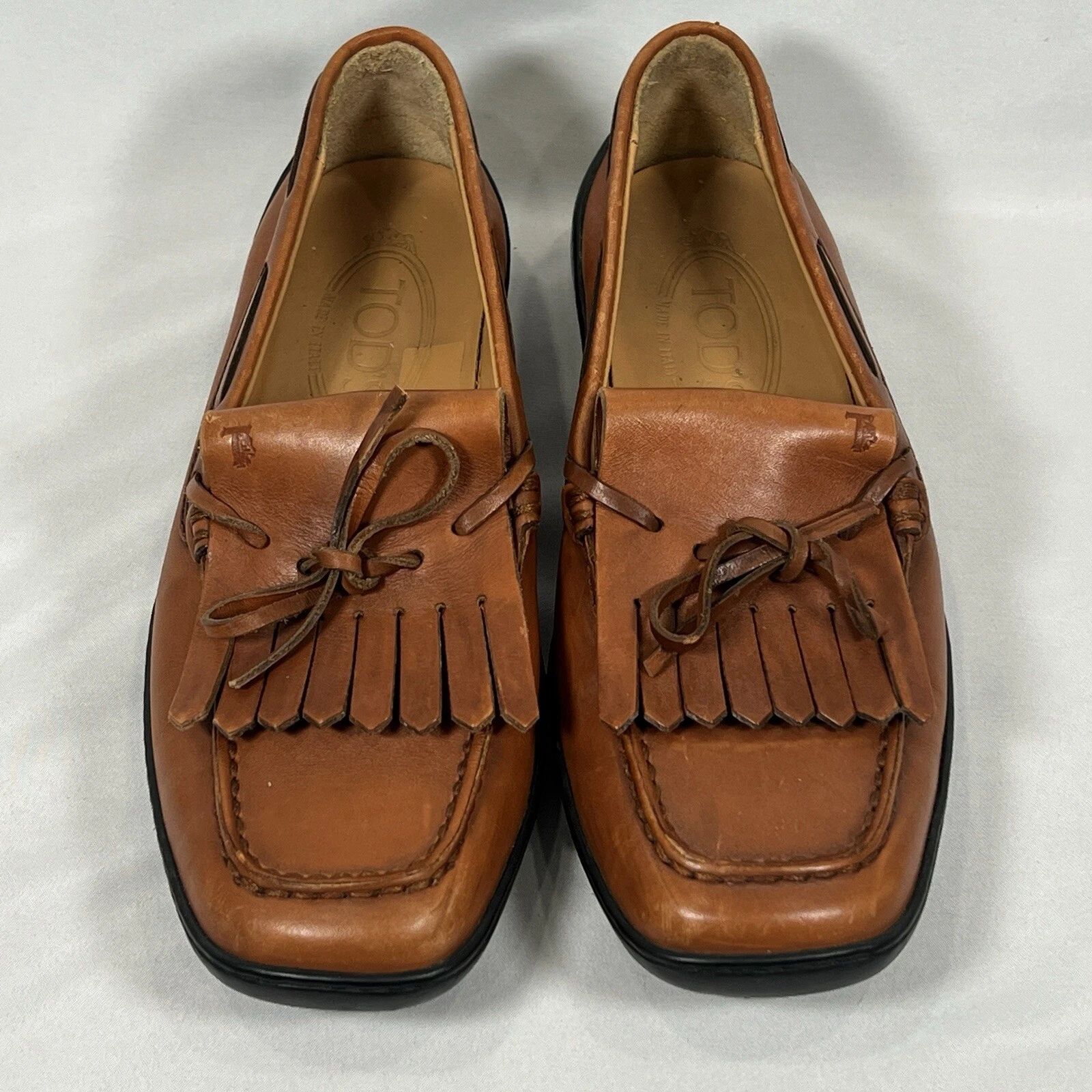 TOD’S TODS MOCASSINI DONNA PELLE MARRONE PREPPY OLDey MONEYuilli TRANQ LUSSOcore BEACHC T