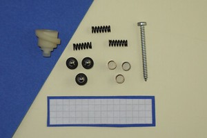 Feder, Kugel, Hülsen, Schraube für Jura Mahlwerk - Set ultraschallgereinigt - q1