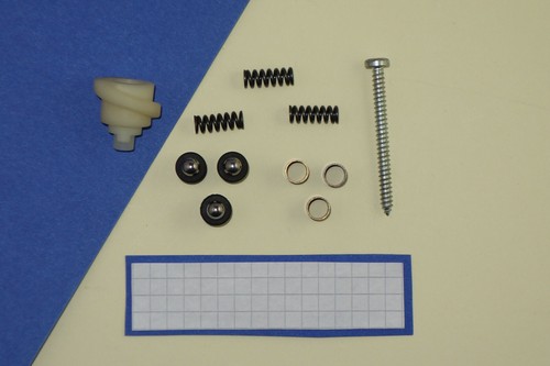Feder, Kugel, Hülsen, Schraube für Jura Mahlwerk - Set ultraschallgereinigt - q1