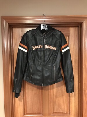 Harley Davidson leather jacket Miss Enthusiast with hoodie 98142