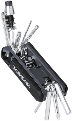 Topeak Hexus X Chrome Vanadium Steel Multi Tool: Black, 21 Functions