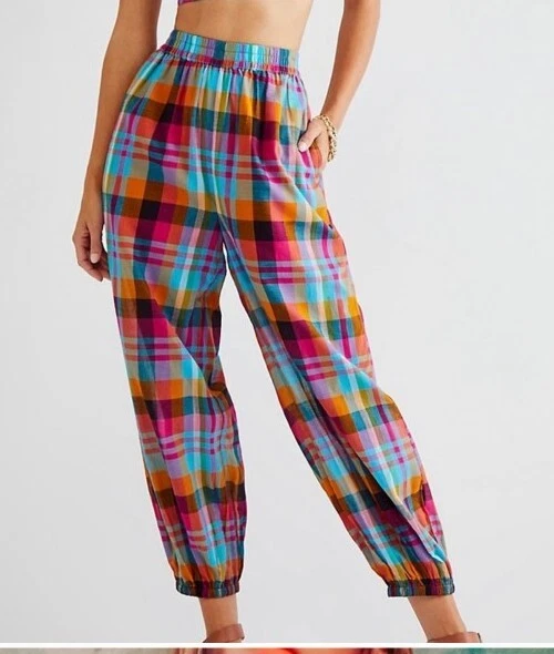 Free People Ticket to Paradise Multicolor Balloon-style Women's Size L Pants #6