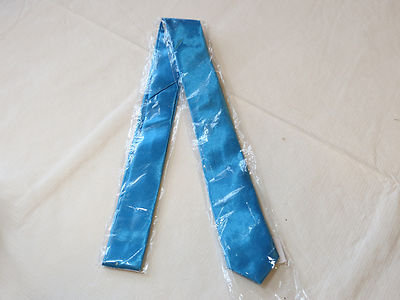 Zadaca shinny blue neck tie 56'' polyester necktie prom handmade Mens NWT