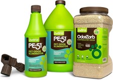Artificial Turf Cleaner  Pet Odor Eliminator Premium Bundle 8LBS OdorZorb 1 Gal