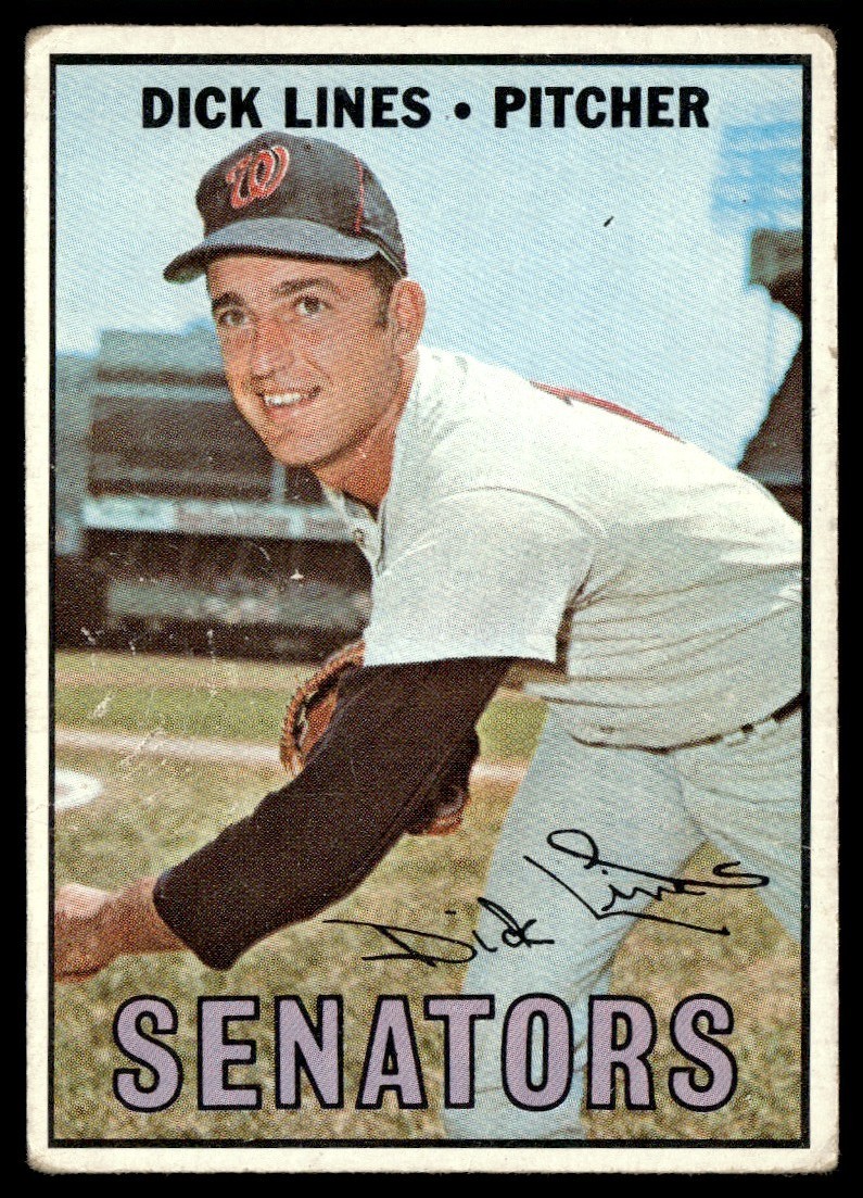 1967 Topps Dick Lines - RC Washington Senators #273