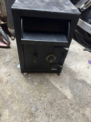 #ad Black Steel Depository Safe Single Door with Combination Lock Secure Storage $125.00