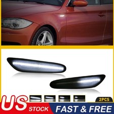 For BMW E60 E82 E83 E90 E92 E46 Led Side Marker Turn Signal Lights Dynamic Smoke
