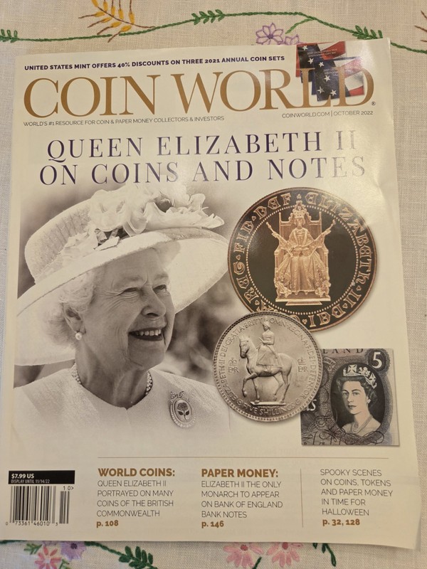 Coin World Magazine October 2022 Queen Elizabeth