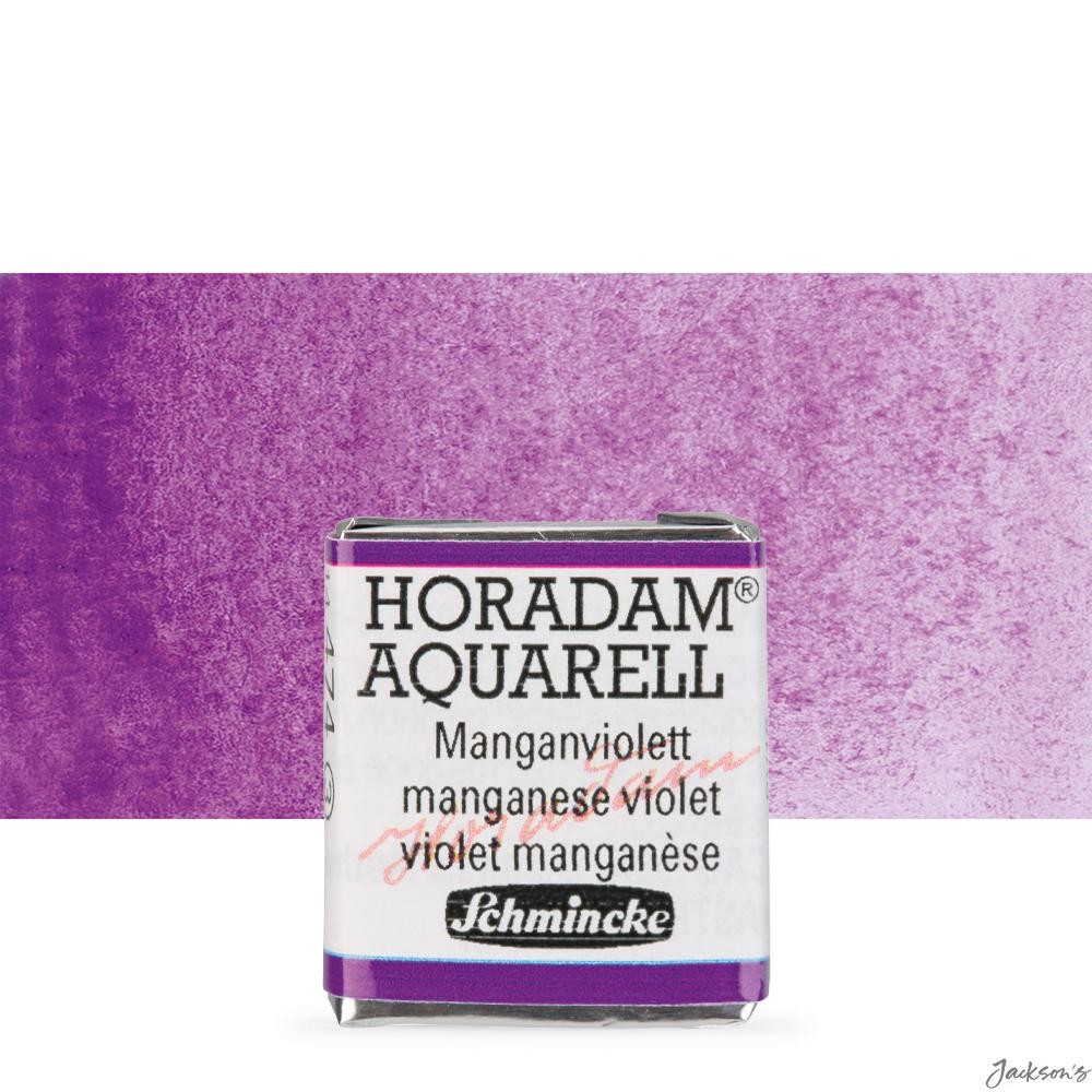 Schmincke Horadam Watercolour Paint Half Pan PV16 Manganese Violet Artist Mixing