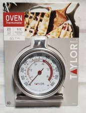 Taylor 5932 Oven Thermometer 3" Dial Analog F/C Stainless Steel 100-600 F NEW