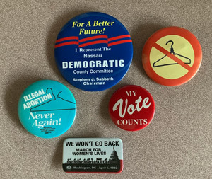 Vintage Pro-Choice Button Pin Pinbacks from the 1990's. - set of 5