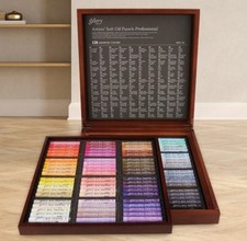 Mungyo Gallery Artist Soft Oil Pastels MOPV-120W Wooden Case 120 assorted colors