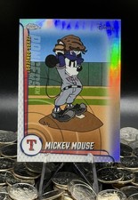 2025 Topps Chrome Update SSP Mickey Mouse Texas Rangers MLBBA-10 Card