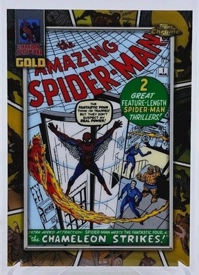 2024 Topps Chrome Marvel Spiderman Gold SG-4 The Amazing Spider-Man! NEUWERTIG! 