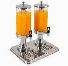 WAS Germany 2x3 Liter Getr&auml;nkedispenser Saftspender Dispenser Edelstahl