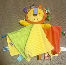 TAGGIES LION Plush Lovey Security Sensory Velour Baby Crib Toy Blanket EUC