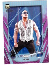 The Rock 2026 Topps Chrome WWE Pink Refractor #194/250