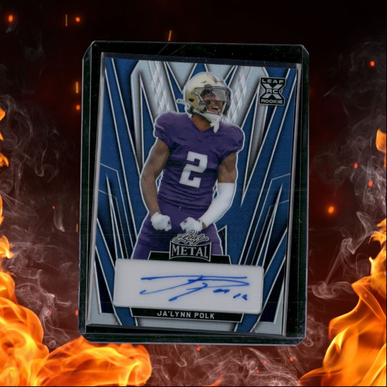Ja'Lynn Polk Leaf Metal Autographs #BAJP1 Blue