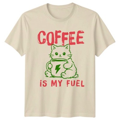Coffee Is My Fuel Unisex T-Shirt Kaffeeliebhaber Geschenk für Sie und Ihn