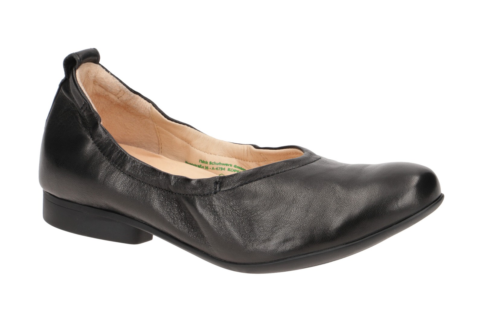 Подумайте о двух балеринах schwarz Damen Halbschuhe 3-000563-0000 NEU.