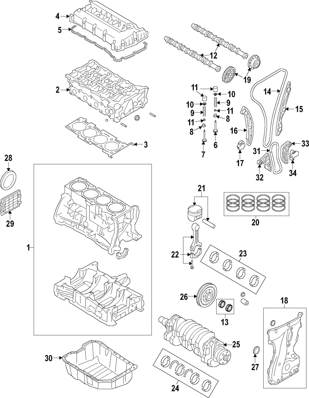 Tensor de cadena de distribución para Hyundai Santa Fe 2011-2016 (N/P 24470-2G350)
