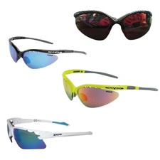 OCCHIALI DA SOLE BICI CICLISMO GIST LENTE SPECCHIATA KAYAK COLORE CARBONIO