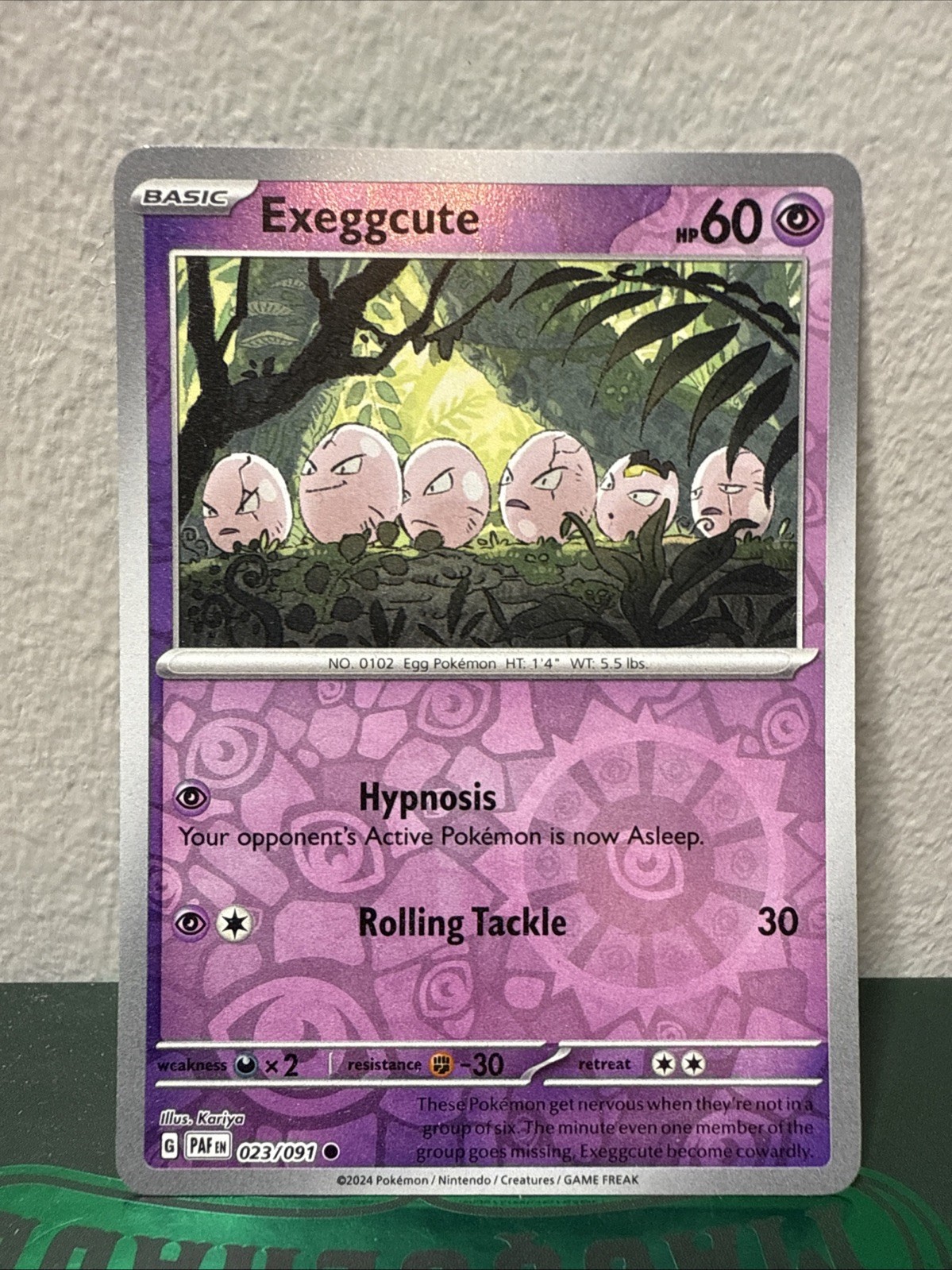 Pokemon - Exeggcute - 023/091 - Reverse Holo - Paldean Fates - NM/M - NEW