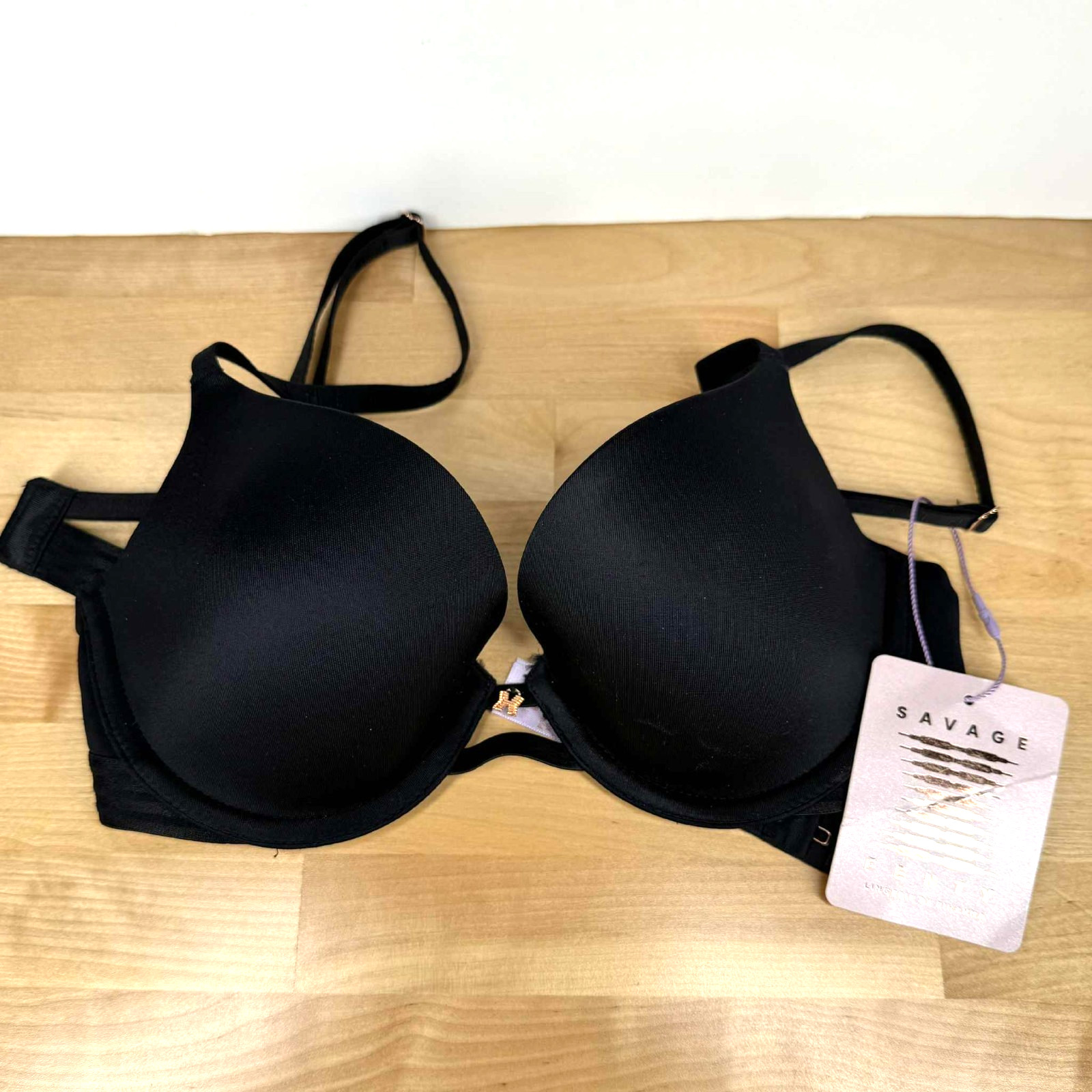 Savage X Fenty Bra 32B Womens Rihanna Underwire Bra Black New