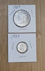 90% & 40% US Silver: 1967 Kennedy Half Dollar & 1959 Roosevelt Dime